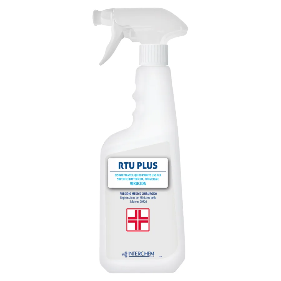 RTU PLUS Detergente disinfettante pronto uso per superfici battericida, fungicida e virucida 750 ml