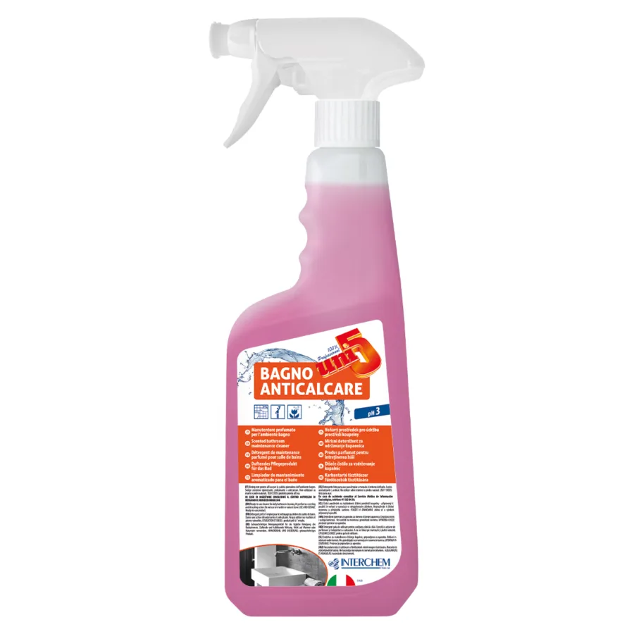 UNI5 BAGNO ANTICALCARE Detergente profumato pronto all’uso per l’ambiente bagno 750 ml