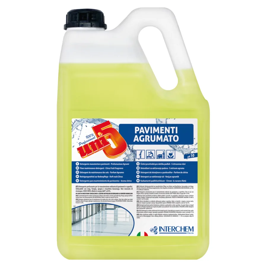 UNI5 PAVIMENTI AGRUMATO Detergente manutentore profumato senza risciacquo 5 kg